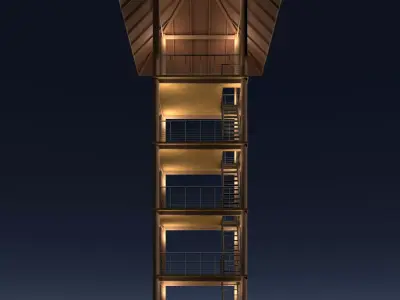 Tropical tower 26A04 3D model