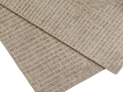Carpet set 2232 - Jute Rug Taupe - 5K 3D model