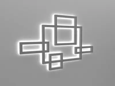 wall  light Low-poly 3D model