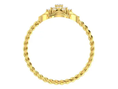 Women Ring Render 3dm STL OBJ FBX Details 3D print model 9