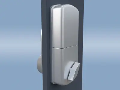 Round Digital Door Lock  Low-poly 3D model