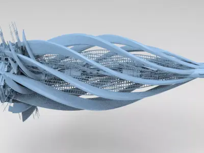 London Modern Sci Tower Dome  3D model