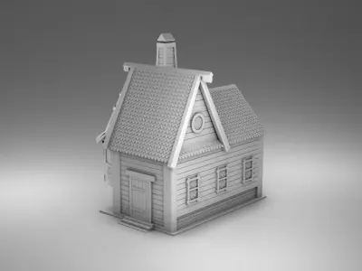 Vikings house with a stove 3D print model