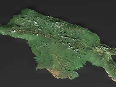 New Guinea Island 3D model