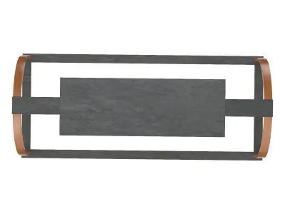 Trestle 4 Light 33 inch Gilded Iron Island Pendant Ceiling Light 3D model