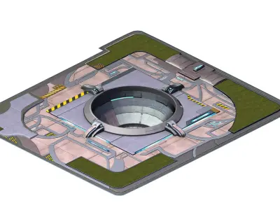 City State Construction - Spaceship Launch 3D model
