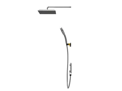 Bathroom Rain Mixer Shower 3D model