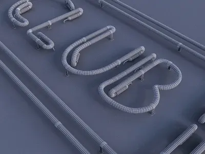 Club Neon Sign Low-poly 3D model