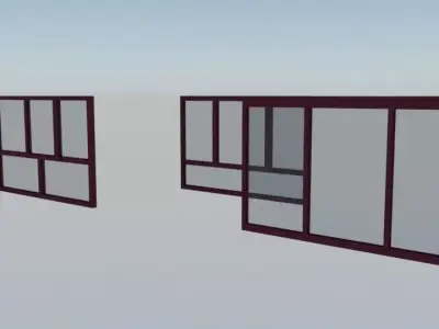 window with two panes of glass Free low-poly 3D model