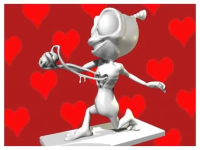 Alien in love 3D print model