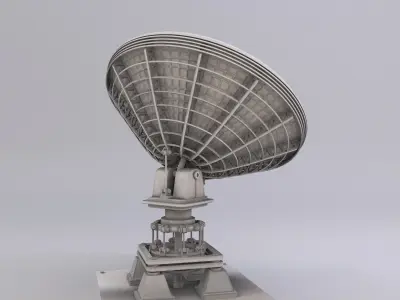 Satellite Dish Low-poly 3D model