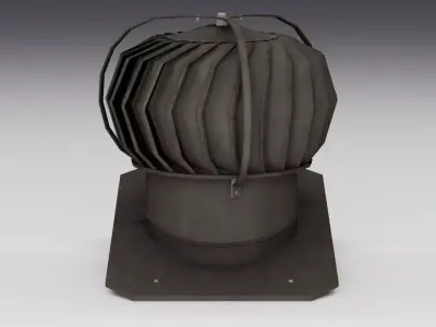 Turbine Vent Low-poly 3D model