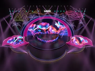 Event Stage Outdoor 3D model