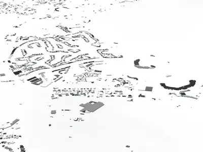 French Riviera from Cannes to Saint Tropez Streets and Buildings 3D model