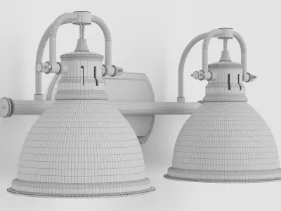  Golden Lighting 3602 BA2 Chrome Black 3D model