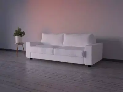 sofa white 3D model