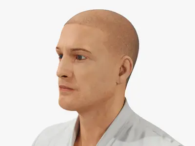  Martial Artist in Karate Gi with Fur 