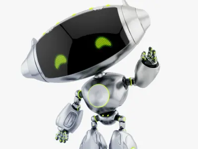 CUTE CAT PET BOT 3D model