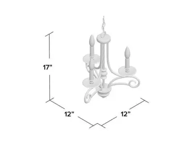 Brenda Light Classic Traditional Chandelier 3D model