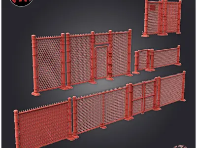 Chain Link Fence  3D print model