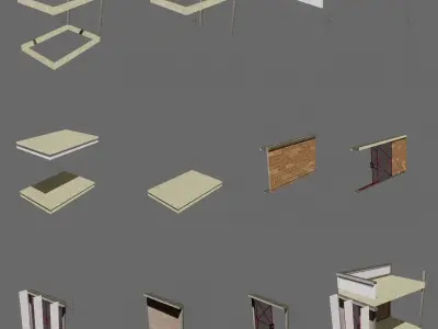 Modular building 3D model buy
