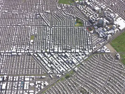 Beverley Hills - 3D City Model Low-poly 3D model