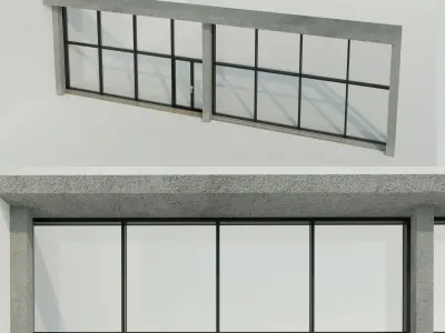 Panoramic glazing Stained glass 8 Low-poly 3D model