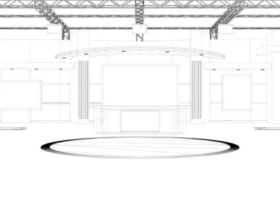 contemporary virtual set 3D model