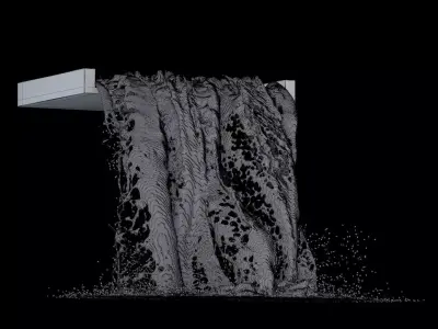 Waterfall fountains 003 3D model