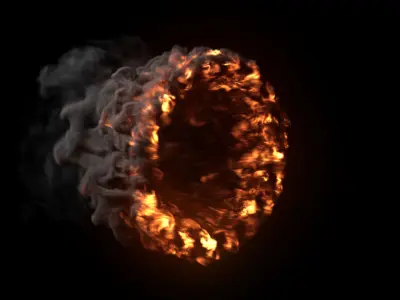 Fire Gate VDB looping sequence 10s  3D model