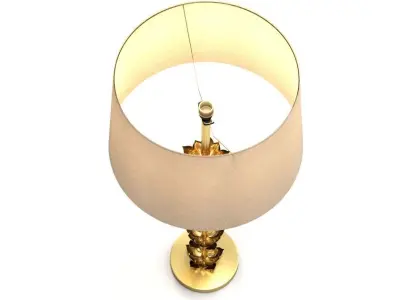 Brass Five Lotus Floor Lamp 3D model