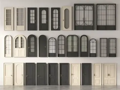 French vintage door 3D model