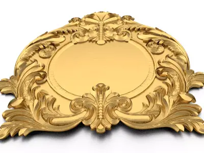 Cartouche classic decorative ornament cnc 3d printing stl 08 3D print model purchase