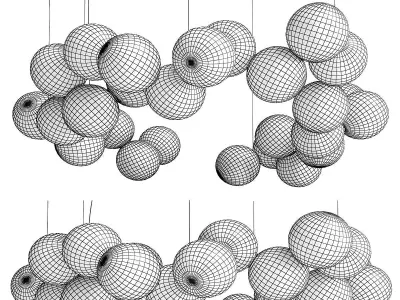 Modern Bubble Shade Lighting 3D model