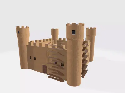 Castle 3D model free Free low-poly 3D model