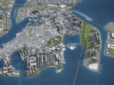 Zhuhai Low-poly 3D model