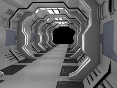 Sci Fi Corridor  3D model 67