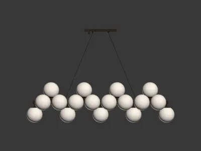 Dallas Maytoni Linear Pendant Opaque Glass 3D model
