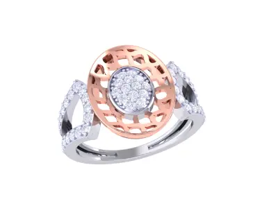  Women Ring MTL 3dm STL OBJ FBX Details 3D print model 2