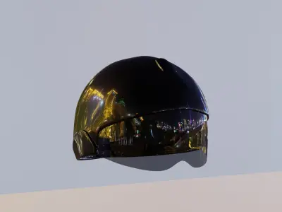 Helmet with lights Free low-poly 3D model
