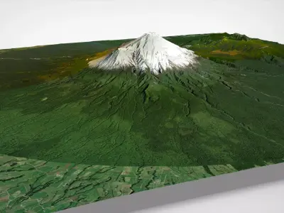 Mountain landscape Taranaki Maunga New Zealand 3D model