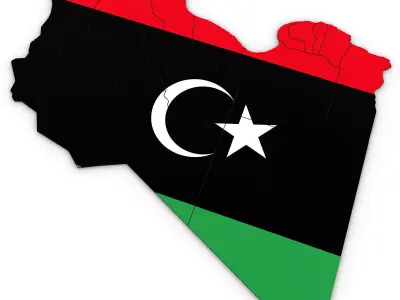 3D  Political Map of Libya  3D model