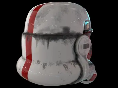 Shocktrooper Helmet High poly 3D model