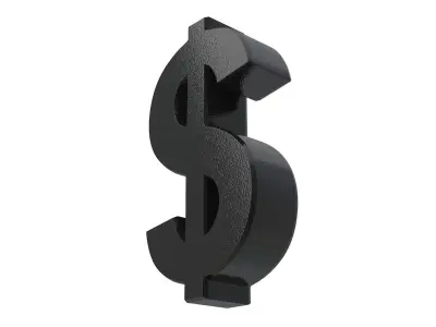 Currency Symbols Plastic Set 3D model