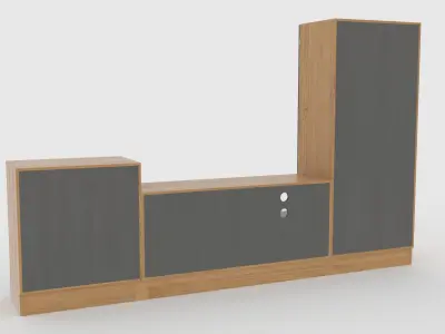 tv stand 59 Low-poly 3D model