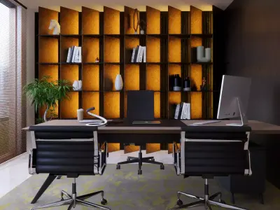 5 OFFICE SCENE BUNDLE 3D model