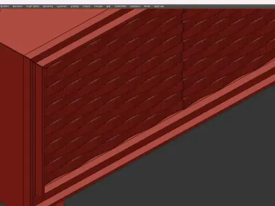 QUADRA NASTRO SIDEBOARD Low-poly 3D model