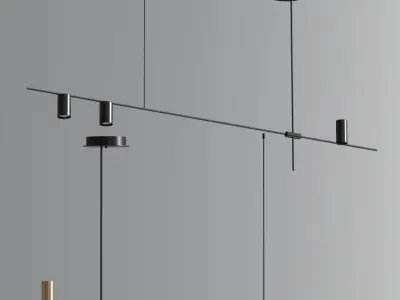 Modern Ceiling pendant Chandelier Light 04 3D model