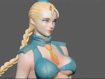 CAMMY STREET FIGHTER GAME CHARACTER GIRL ANIME WOMAN 3D print model