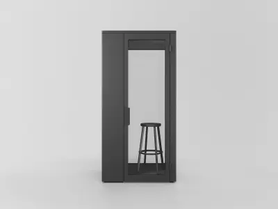 Talky S Phone Booth with Small Table 3D model